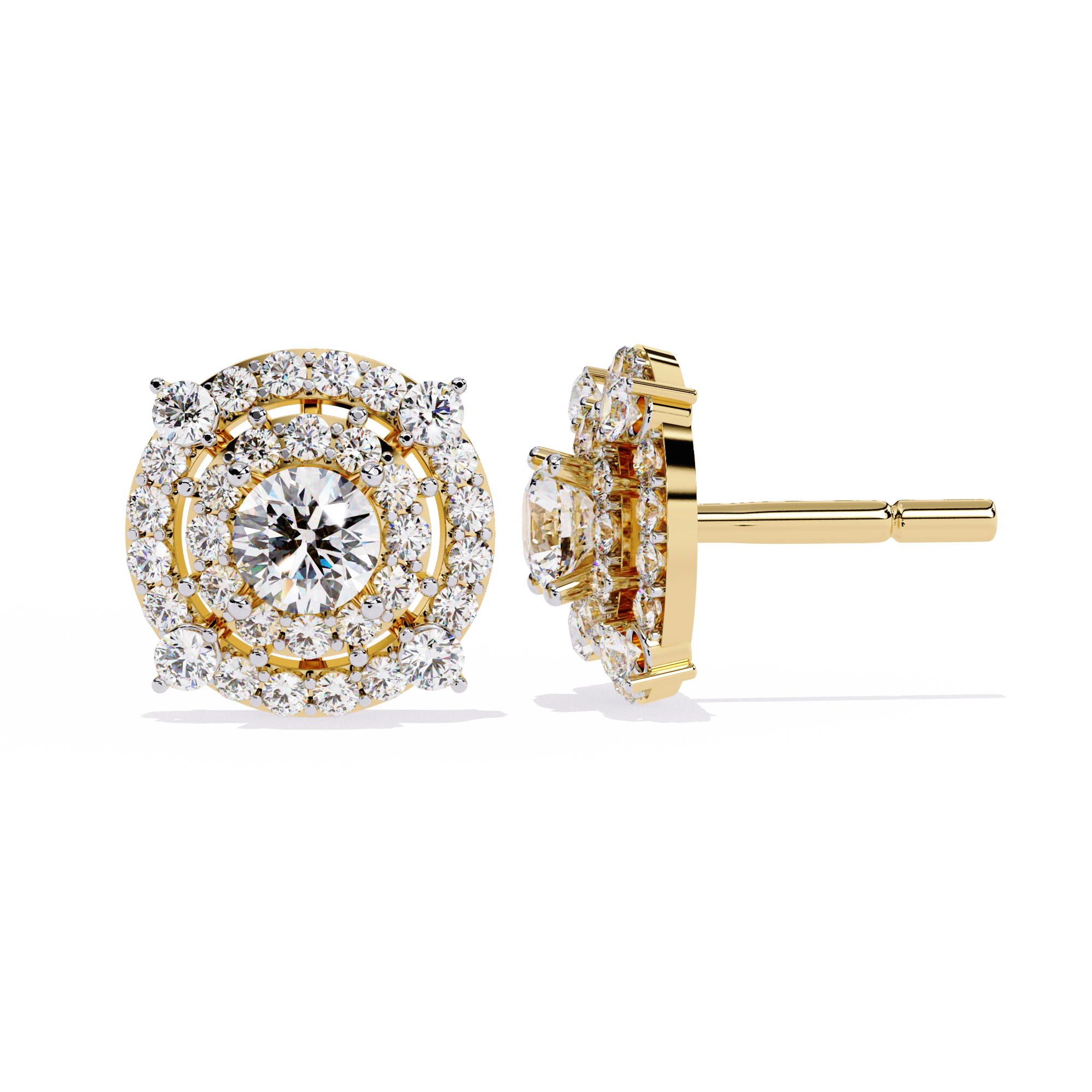Buy Starlit Majesty Natural Diamond Earrings | Soliairekart
